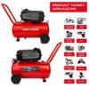 CRAFTSMAN HARD Air Compressor, 10 Gallon 1.8 HP 175 PSI, 4.0CFM@90PSI, Oil Free and Maintenance Free, Portable with Large Wheels, CMXECXA0201041