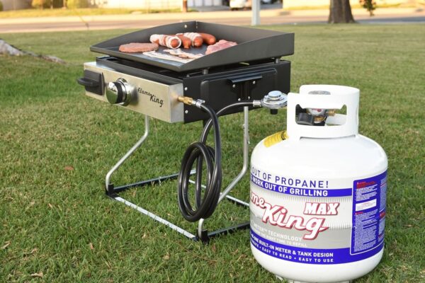 Pound Steel Propane Tank Cylinder with OPD Valve and Built-in Gauge, 20 lb Vertical-Flame King