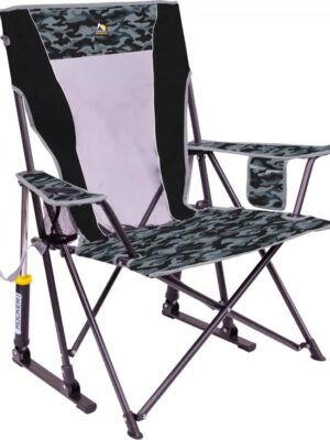 Outdoor Comfort Pro Rocker Chair, Black/Gray Camo