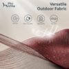 15ft Patio Umbrella Double-Sided Outdoor Market Extra Large Umbrella with Crank, Umbrella Base Included (Dark Red)