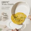 CAROTE 21Pcs Pots and Pans Set, Nonstick Cookware Sets, White Granite Induction Cookware Non Stick Cooking Set