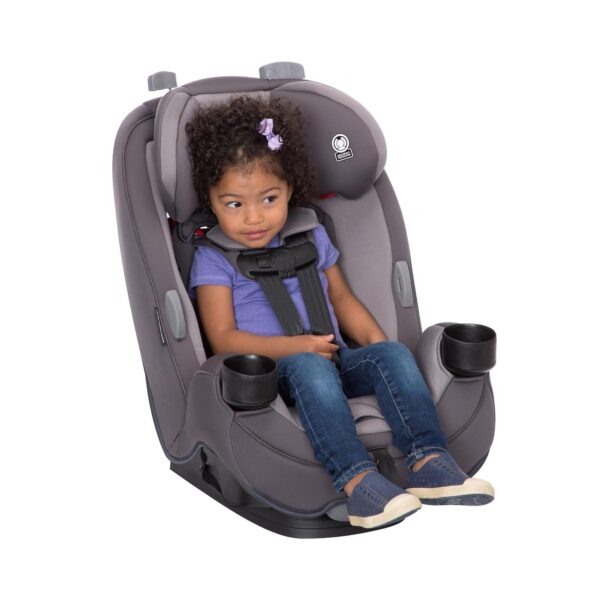 Grow and Go All-in-One Slim Convertible Car Seat, Rear Facing, 5-40 lbs, Forward Facing (30–65 lbs), High Back Booster Seat 40-100 pounds, Aqua Pop