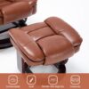 Multi-Position Recliner and Curved Ottoman with Swivel Base