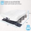 Ivation EZ-Bed (King) Air Mattress with Frame & Rolling Case, Self Inflatable, Blow Up Bed Auto Shut-Off, Comfortable Surface AirBed, Best for Guest, Travel, Vacation, Camping