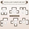Patio Furniture Set 4 Pieces Outdoor Rattan Chair Wicker Sofa Garden Conversation Bistro Sets for Yard (Brown)
