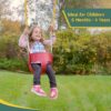 Eastern Jungle Gym Heavy-Duty High Back Full Bucket Toddler Swing Seat | Coated Swing Chains Fully Assembled | Green Swing Set Accessory