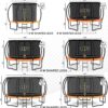 JUMPZYLLA Trampoline 8FT 10FT 12FT 14FT 15FT 16FT Trampoline with Enclosure – Recreational Trampolines with Ladder and AntiRust Coating, ASTM Approval Outdoor Trampoline for Kids
