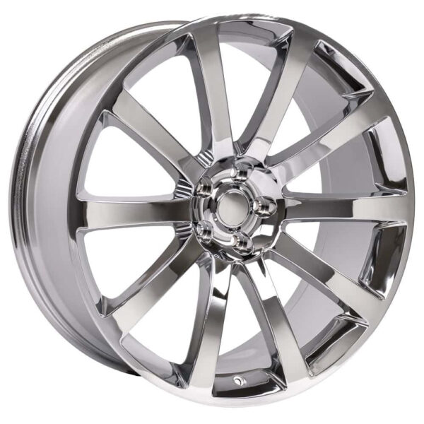 305e45aef4ee42bd944aefea47f9f510 20 9 Wheel Fits Dodge, Chrysler 300 SRT Style Chrome Rim, Hollander 2253 SET