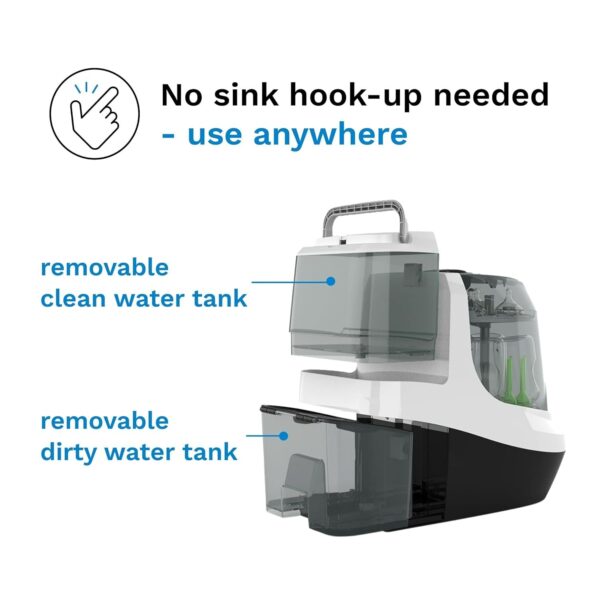 306e63be6a0e45a5a2b5f0f2481677be Baby Bottle Washer Pro – Baby Bottle Washer, Sterilizer + Dryer – All in One Machine Cleans Bottles, Pump Parts, & Sippy Cups – Replaces Hand Washing, Bottle Brushes and Drying Racks-Brezza