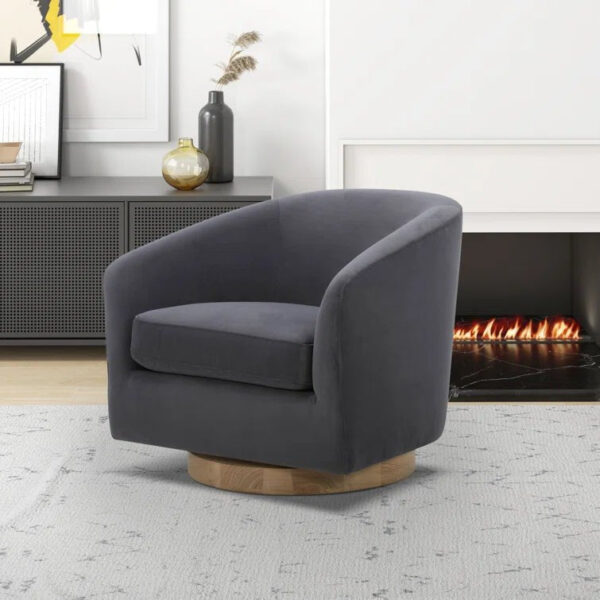 312cd71bea924129b20a3e59ae829748 Upholstered Swivel Barrel Chair