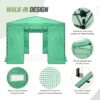 EAGLE PEAK 6×4 Portable Walk-in Greenhouse, Pop-up Indoor Outdoor Garden Green House, Zippered Door and Windows, PE Cover, White
