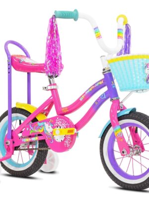 LittleMissMatched 12 In. Let You Be You Unicorn Bike, Pink and Purple