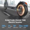 Electric Scooter – 8.5′′ Solid Tires, 350W Motor, Up to 19 MPH and 21-23 Miles Long-Range Portable Foldable Commuting Scooter for Adults with Double Braking System and App