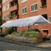 ADVANCE OUTDOOR 10×20 ft Heavy Duty Carport Potable Car Canopy Garage Party Tent Boat Shelter, Adjustable Height from 9.5 ft to 11 ft, Beige