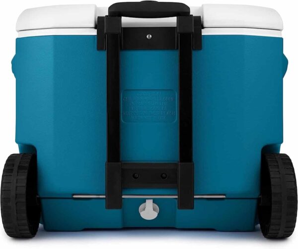 Chiller Series 60qt Wheeled Insulated Portable Cooler, Ice Retention Hard Cooler with Heavy Duty Wheels and Handle