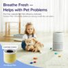 Air Purifier for Home Allergies Pets Hair in Bedroom & Standing Fan for Bedroom, 82ft CirculAir 120° Oscillating Fan