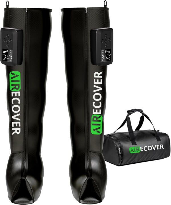 Air Compression Recovery System, Cordless Leg Massager for Circulation, Rechargeable Recovery Boots for Improved Circulation & Lymphatic Drainage