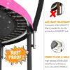 JUMPZYLLA Trampoline 8FT 10FT 12FT 14FT 15FT 16FT Trampoline with Enclosure – Recreational Trampolines with Ladder and AntiRust Coating, ASTM Approval Outdoor Trampoline for Kids