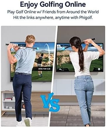 Home Golf Game Simulator: Enjoy Interactive Golf with Motion Sensor & Swing Stick for Indoor & Outdoor Fun – 38,000+ Courses Worldwide, Compatible with Android, iOS, App & E6 Connect