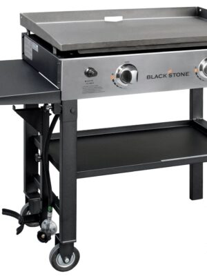 2-Burner 28′′ Griddle Cooking Station with Stainless Steel