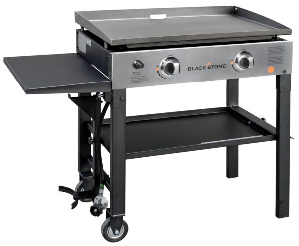 32e224ea6218432a9d8e8924a785d376 2-Burner 28′′ Griddle Cooking Station with Stainless Steel