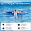 Round Inflatable Floating Dock, Sunchill Float Ring, Hammock Tanning Pool with 4in Woven Fabric, Manual Pump for 1-2 Min Quick Inflate/Deflate, Fits 2-8, Ideal for Lakes, Pools, Oceans