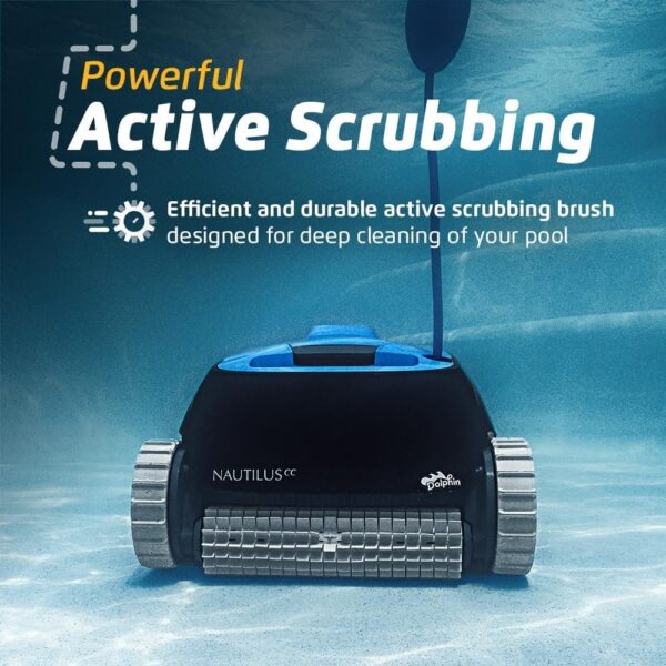 334377e099e7440fabf94ceaf482a467 Robotic Pool Vacuum Cleaner All Pools up to 33 FT – Wall Climbing Scrubber Brush