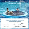 Round Inflatable Floating Dock, Sunchill Float Ring, Hammock Tanning Pool with 4in Woven Fabric, Manual Pump for 1-2 Min Quick Inflate/Deflate, Fits 2-8, Ideal for Lakes, Pools, Oceans