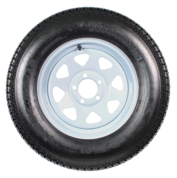 33af3c691a95478ba9eabf57b0e176ba 2-Pack Trailer Tire On Rim ST205/75D15 205/75 D 15 in. LRC 5 Hole White Spoke