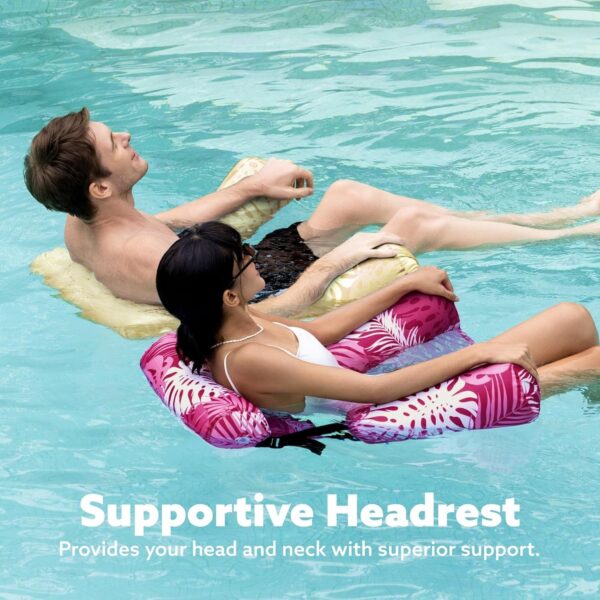 345a2086b80a4204b4e6c787af7cbb69 SLOOSH Inflatable Pool Floats Adult,2 Packs Floating Lounge Chairs,Blow up Pool Noodles for Adult Heavy Duty,Floating Chair for Party Summer Water Beach Lake Fun