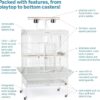 Wrought Iron Select Bird Cage 3154C, Chalk White, 36-Inch by 24-Inch by 66-Inch