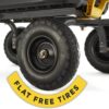 7GCG-NF Heavy-Duty Poly Dump Garden Cart with No-Flat Tires, 7 Cubic Feet, 1200-Pound Capacity, Black, Amazon Exclusive