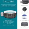 Bestway SaluSpa Fiji AirJet Large Round 2 to 4 Person Inflatable Hot Tub Portable Outdoor Spa with 120 AirJets and EnergySense Cover, Grey