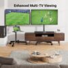 Mobile TV Stand for 23-60 Inch LCD LED Flat/Curved Panel Screen TVs, Tilt TV Cart Holds up to 88Lbs Portable Stand with Laptop Shelf Rolling Floor Max VESA 400x400mm (PSTVMC06)