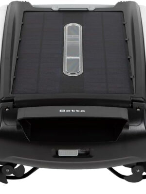 Betta SE Solar Powered Automatic Robotic Pool Surface Skimmer Cleaner with 30-Hour Continuous Cleaning Battery Power and Re-Engineered Twin Salt Chlorine Tolerant Motors (Blue)