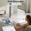 Dreo Tower Fan for Bedroom, 42 Inch 120° Oscillating Fan, 25dB Quiet DC Motor, 28ft/s Velocity Bladeless Standing Fan with 12 Speeds, 4 Modes, 12H Timer Cooling Fans for Home, Living Room, Pilot Max S