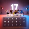 130W RGB LED Video Light APP/2.4G Control 17 Effects, 2500-7500K 19800lux/1m COB Continuous Lighting Output with CRI97/TLCI98 4 Dimming Curves, Spotlight for Studio Shoots, FS150C