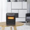 Portable Space Heater, 750W/1500W Small Infrared Heater w/ Remote, LED Display, 3 WorModes, Safe Electric Heater for Home Office Bedroom with Overheat Protection, 11.58′′ x 9.72′′ x 12′′, Q6153
