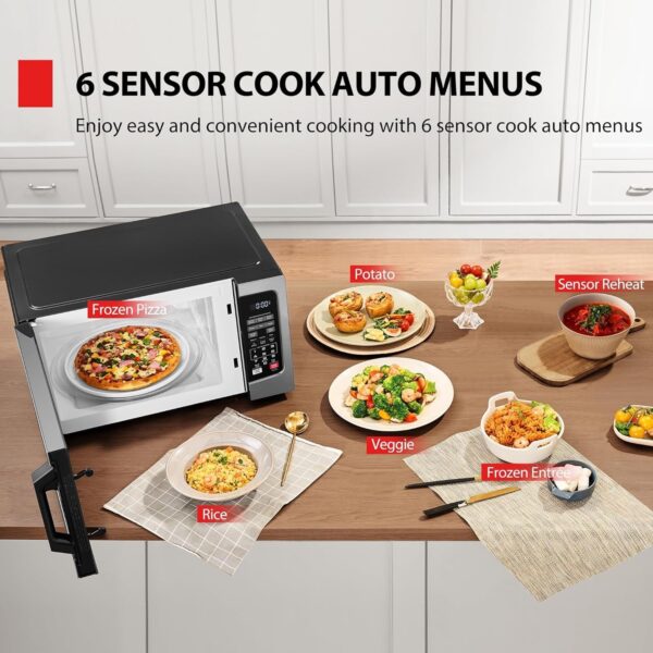 36ecf85d9d8c4ce1a229424246fbdab6 Air Fryer Combo 8-in-1 Countertop Microwave Oven, with Convection, Broil, Odor Removal Mode, 12.4′′ Position Memory Turntable, Child-Lock, 1.0 Cu.ft, Black Stainless Steel, ML2-EC10SA(BS)