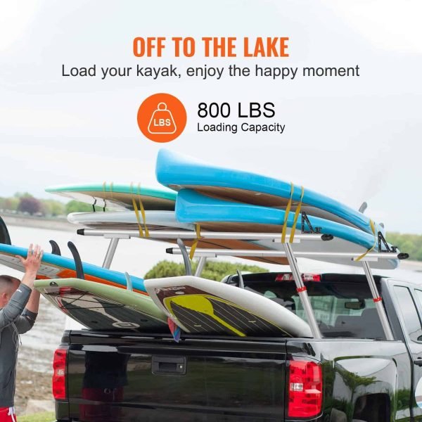 BENTISM Truck Rack Pick up Truck Ladder 17 -29 Height 800 lbs Capacity for Kayak