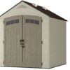 Suncast Vista 7×7 Storage Shed with Multi-Wall Resin Panels, 4 Skylights, IllumiVent System, and Pad-Lockable Doors, 84′′ D x 84′′ W x 98′′ H, Made in The USA