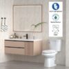 21Toilet, Elongated Toilets for Bathrooms, Two-Piece Toilet with Soft Close Seat, 1.28 Siphonic Flush Toilet with Universal Height ADA Cotton White