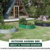 2Pcs Galvanized Raised Garden Bed Kit, 10×4×1ft Galvanized Planter Raised Garden Boxes Outdoor, Oval Large Metal Raised Garden Beds for Vegetables............