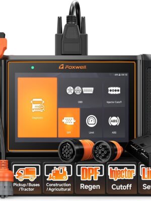 HD500 Heavy Duty Truck Scanner with DPF Regen/Injector Cutoff/Limit Setting, Full System Diesel Diagnostic Scan Tool for Cummins, Detroit, Caterpillar, Paccar, Hino & More Pickup Semi Trucks