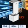 Portable Air Conditioners w/Remote, 4 Modes & 3 Speeds, Waterless Alert System & 2.4-Gal Tank for 20H Cooling, 12H Timer for Auto Off, 3-IN-1 Evaporative Air Cooler for Room Bedroom Home