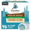Caribou Coffee Caribou Blend Decaf, Single-Serve K-Cup Pods, Medium Roast Coffee, 96 Count