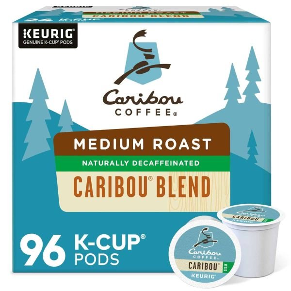 393b6bea274f46e6b0485bfd4e854f89 Caribou Coffee Caribou Blend Decaf, Single-Serve K-Cup Pods, Medium Roast Coffee, 96 Count