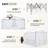 EAGLE PEAK 6×4 Portable Walk-in Greenhouse, Pop-up Indoor Outdoor Garden Green House, Zippered Door and Windows, PE Cover, White