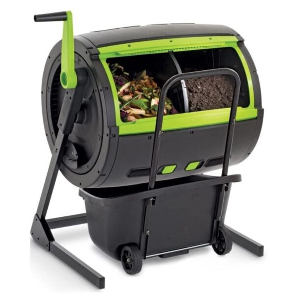 3a13c75642224107ae9a3859f46f851d 65-Gallon Compost Tumbler And Cart Combo