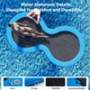 Round Inflatable Floating Dock, Sunchill Float Ring, Hammock Tanning Pool with 4in Woven Fabric, Manual Pump for 1-2 Min Quick Inflate/Deflate, Fits 2-8, Ideal for Lakes, Pools, Oceans